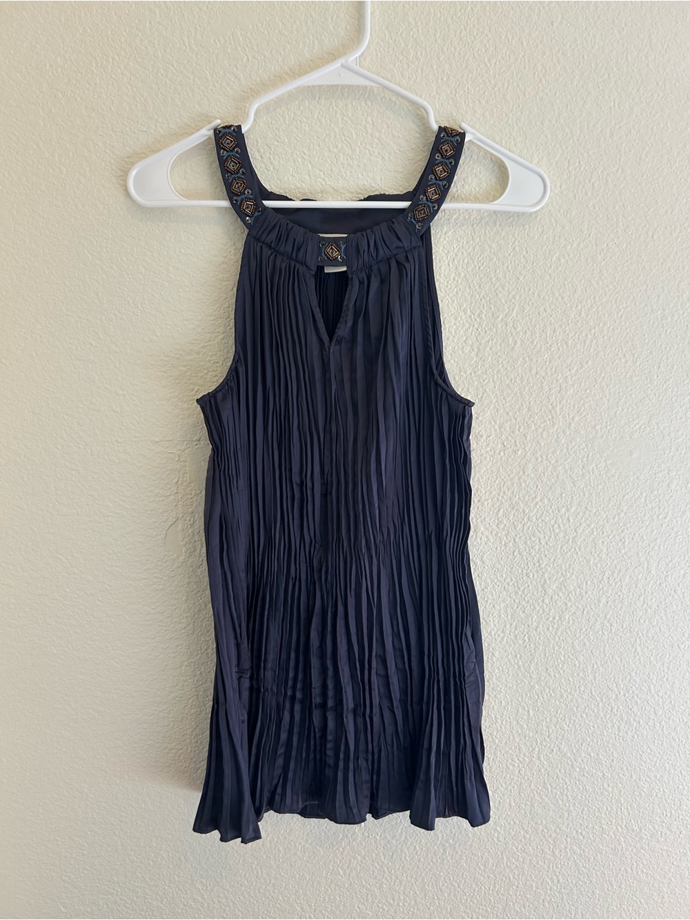 Sundance Darn Purple Pleated Halter